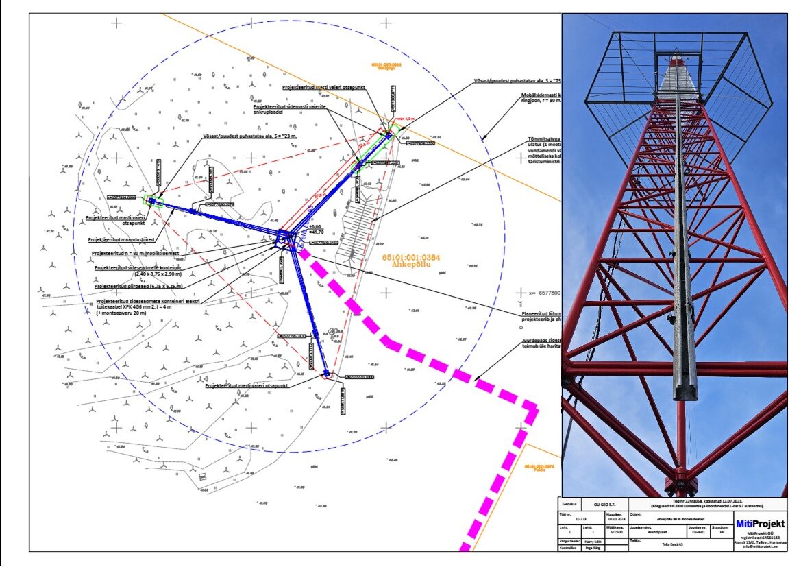 Ahkepõllu 80 m kõrgune mobiilsidemast